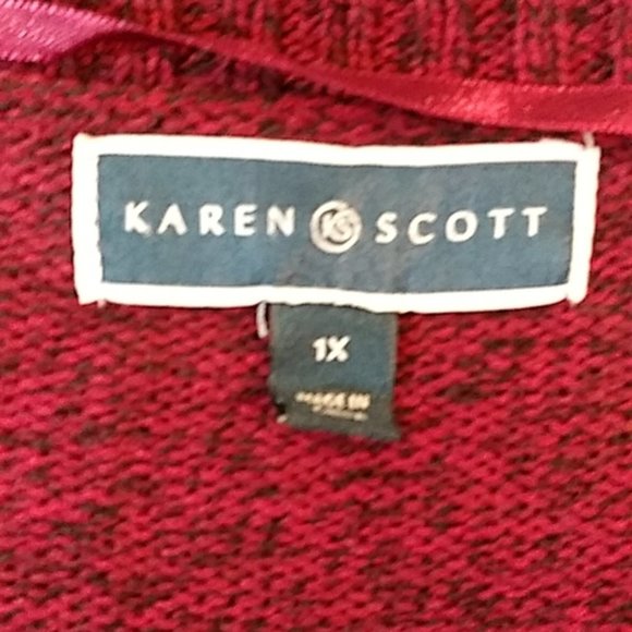 A KAREN SCOTT CARDIGAN SIZE 1X - Picture 2 of 4
